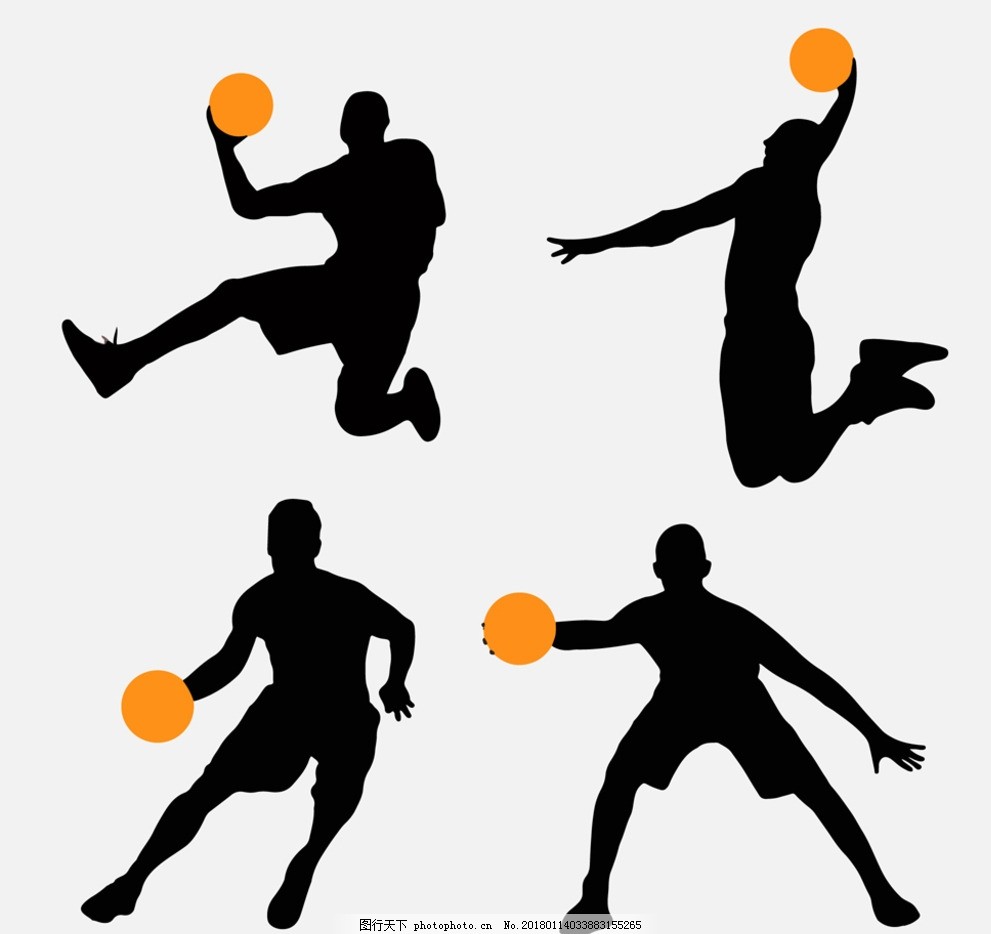 篮球人物剪影图片