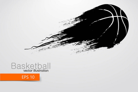 篮球球的轮廓。矢量图