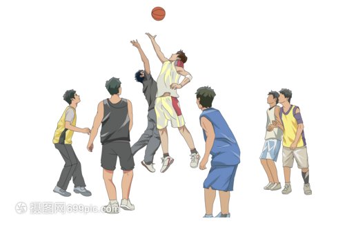 打篮球的男孩