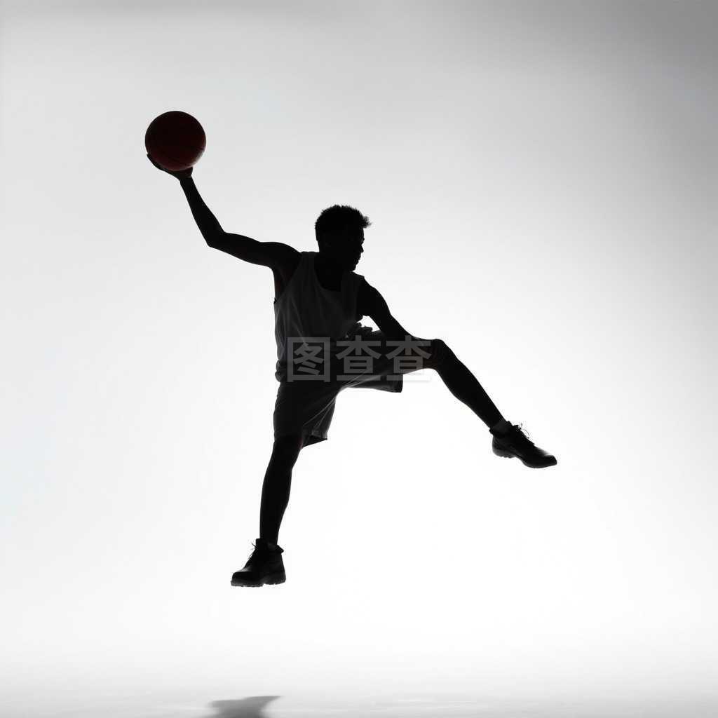 篮球运动员剪影