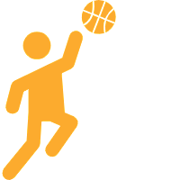 篮球与图标 从实体到虚拟的蓝色印记